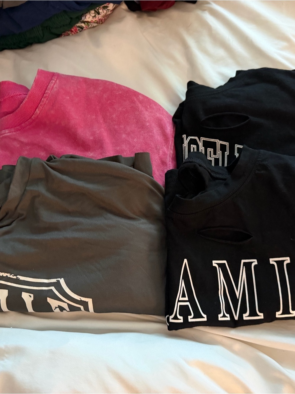 Assorted Crop Tops - Pink, Gray, Black